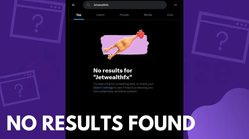 No results found for the website