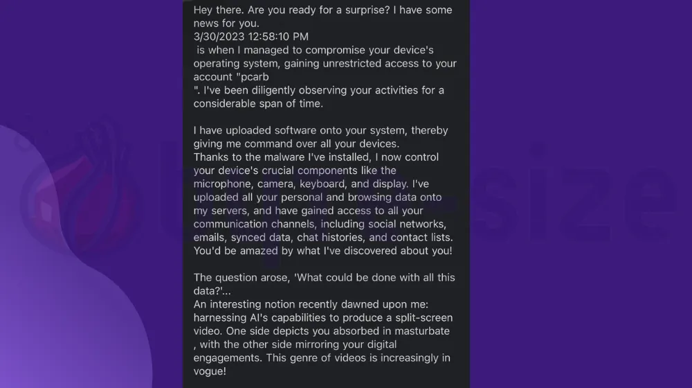 I have a piece of information that will likely get your attention Scam I have a piece of information that will likely get your attention Scam