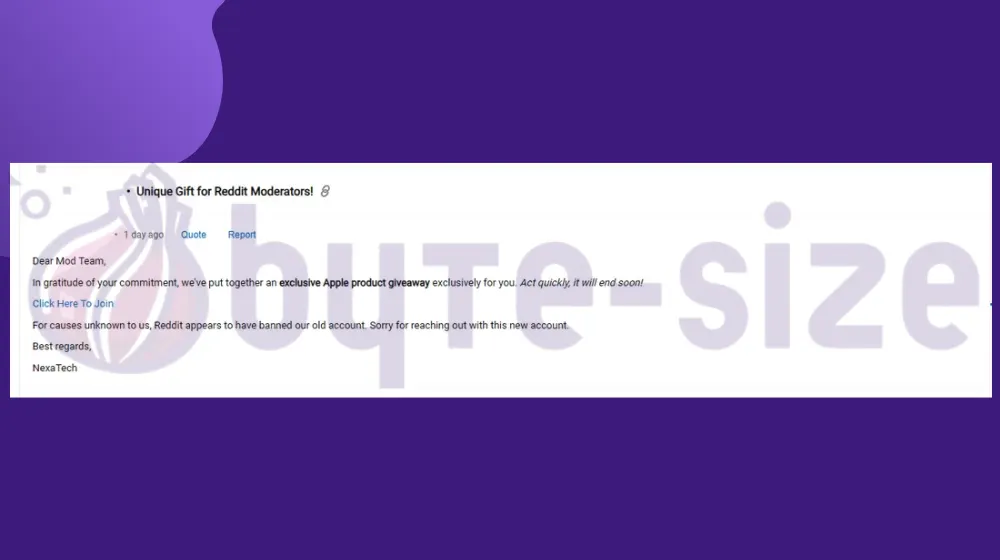 Unique Gift for Reddit Moderators – Modmail Phishing Scam